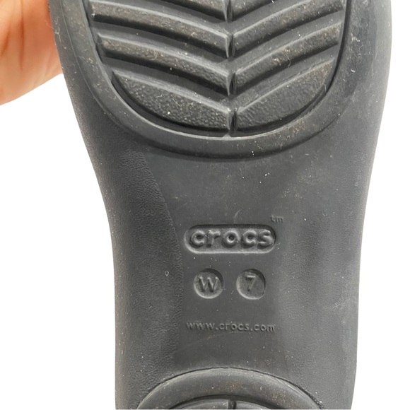 Crocs Flats Women’s Black Slip On Ballet Flats Size 7 - Picture 5 of 5
